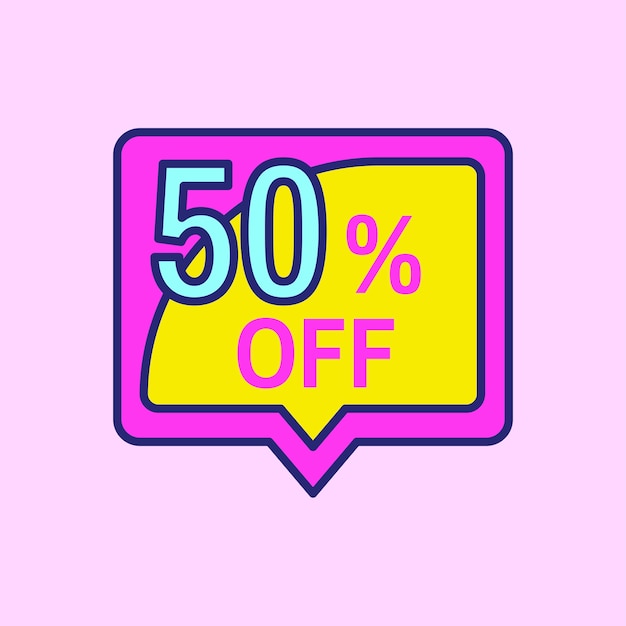 Free vector pink shopping sale badge design