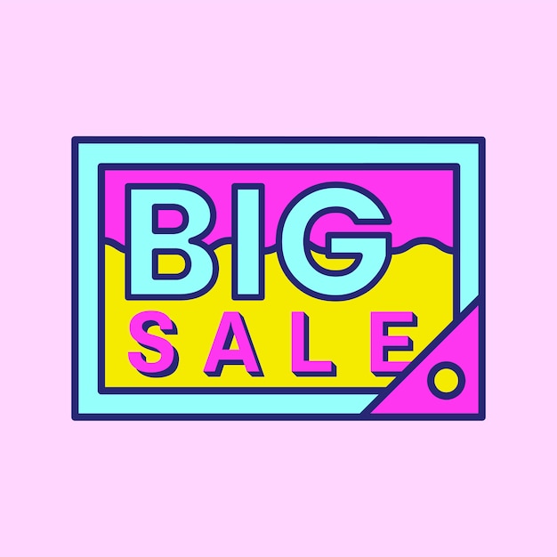 Free vector pink shopping sale badge design