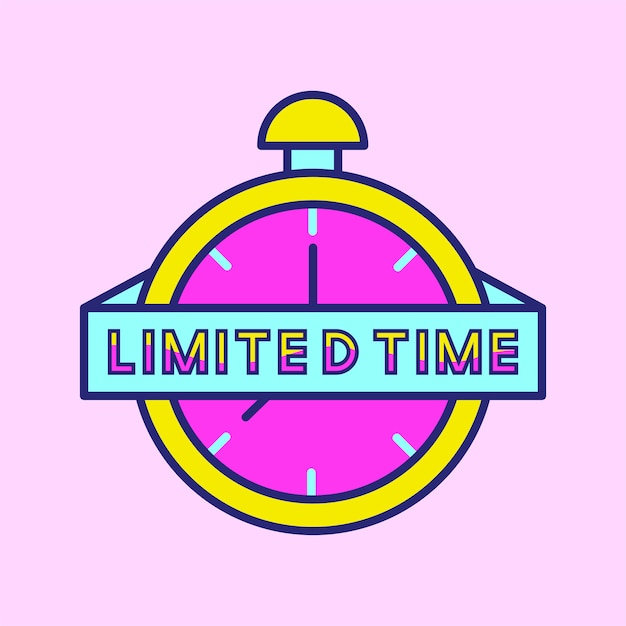 Free vector pink shopping sale badge design