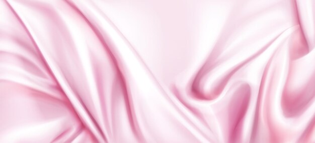 Текстура розовой шелковой ткани