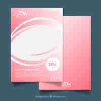 Free vector pink spa flyer template