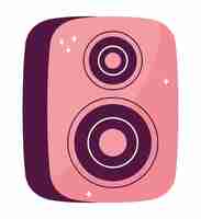 Free vector pink speaker design