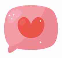 Free vector pink speech bubble