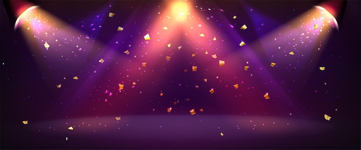 Free Vector pink spotlight stage background disco party light