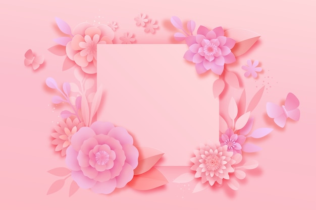 Free vector pink spring background paper style