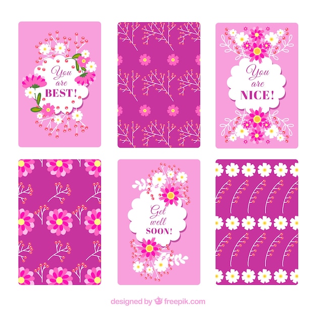 Pink spring card collection 