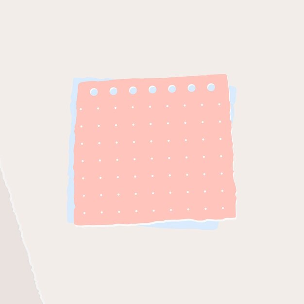 ピンクの正方形の紙ノートソーシャル広告テンプレートベクトル