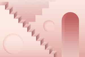 Free vector pink staircase abstract