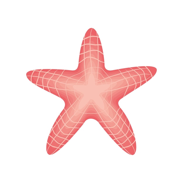 Free vector pink starfish sea life illustration isolated