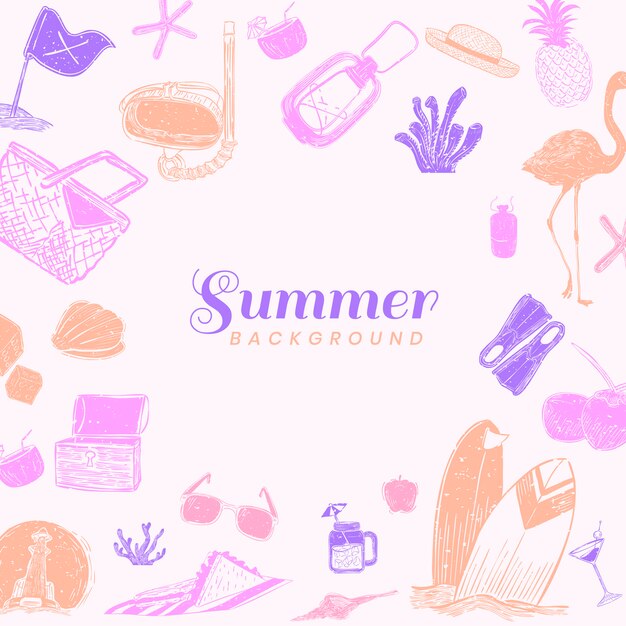 Free Vector pink summer background