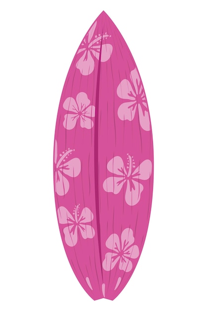 Free vector pink surfboard sport equipment