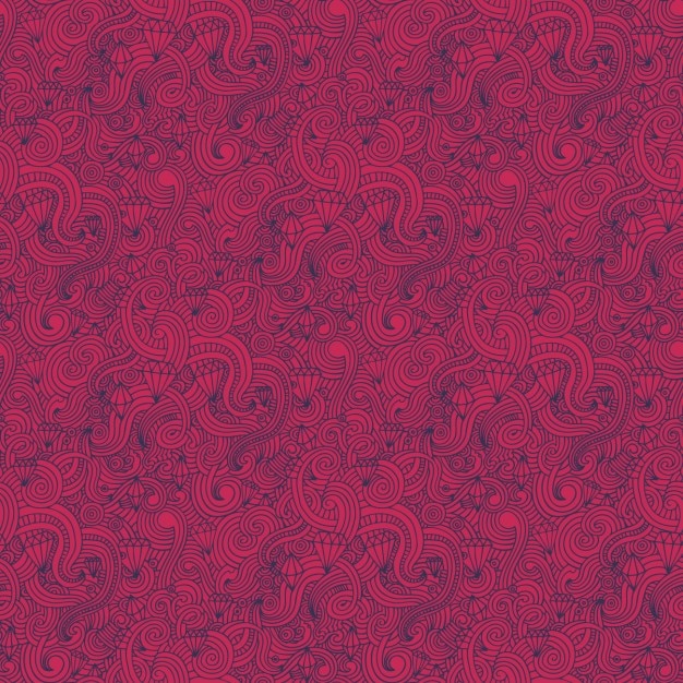 핑크 소용돌이와 diamons 패턴