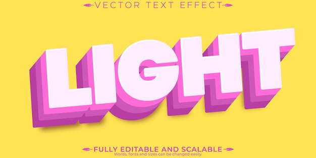 Free vector pink text effect editable modern and poster text style