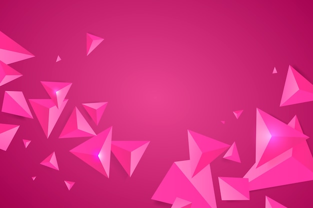 Free vector pink triangle background with vivid colors