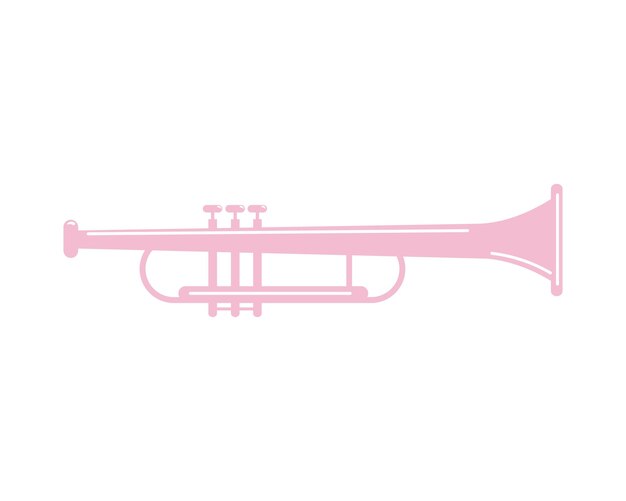 ピンクのトランペット楽器ミュージカル