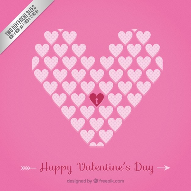 Pink valentine heart background