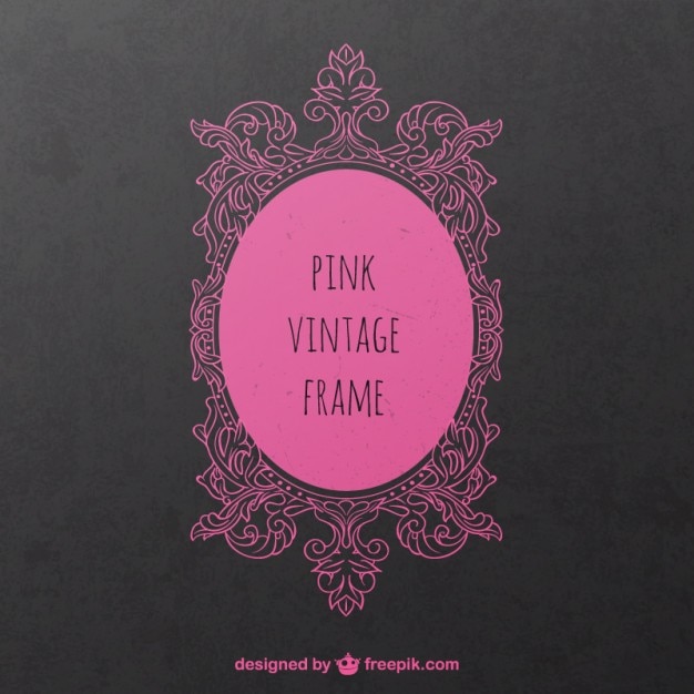 Free vector pink vintage frame