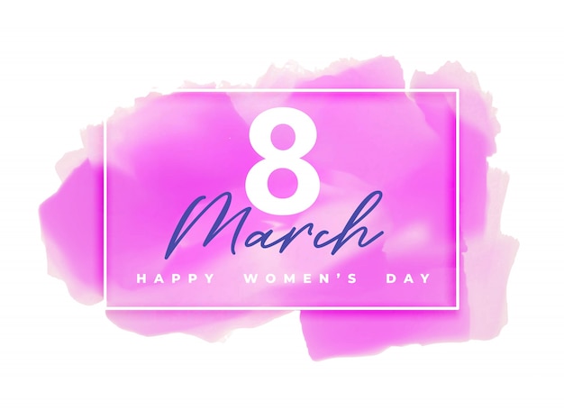 pink watercolor background for happy women's day