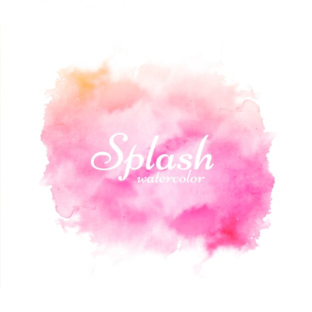 Pink watercolor splash background