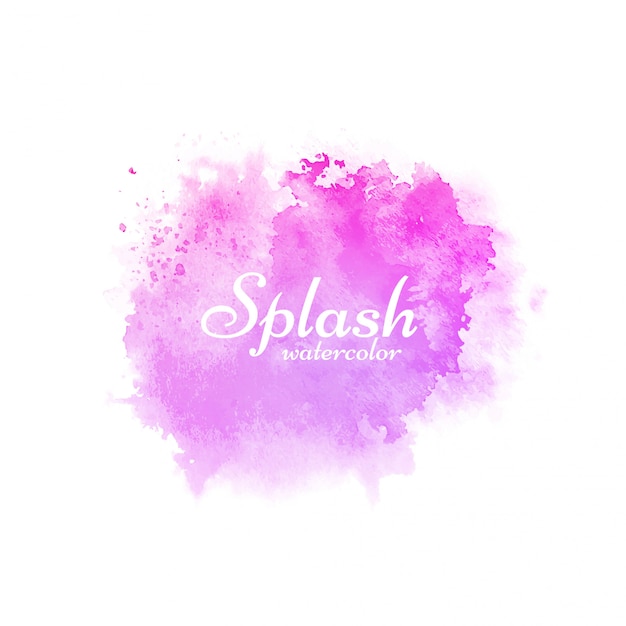 Pink watercolor splash decorative design