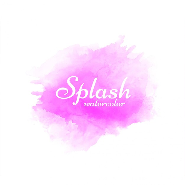 Pink watercolor splash vector