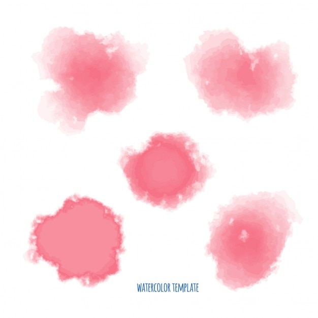 Free vector pink watercolor stains