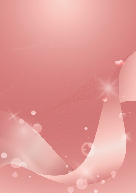 Pink wave abstract background vector