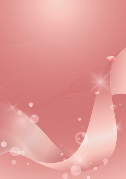 Pink wave abstract background vector