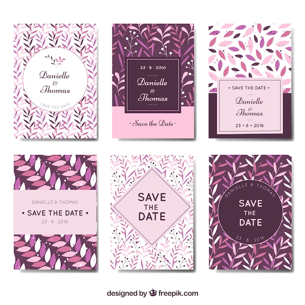 Pink wedding invitation collection