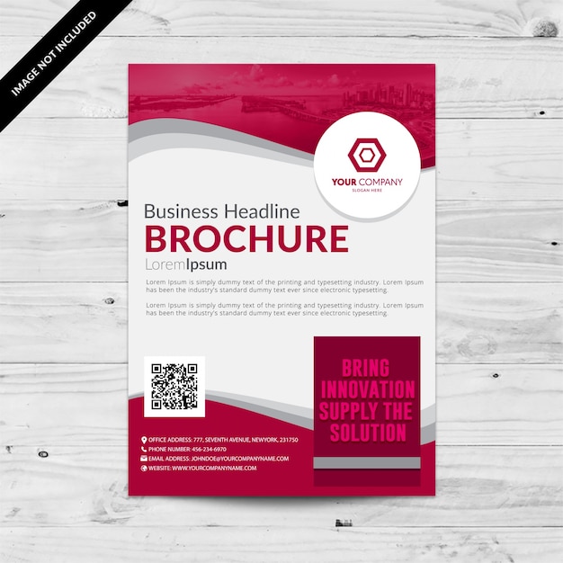 Free vector pink and white buisness brochure