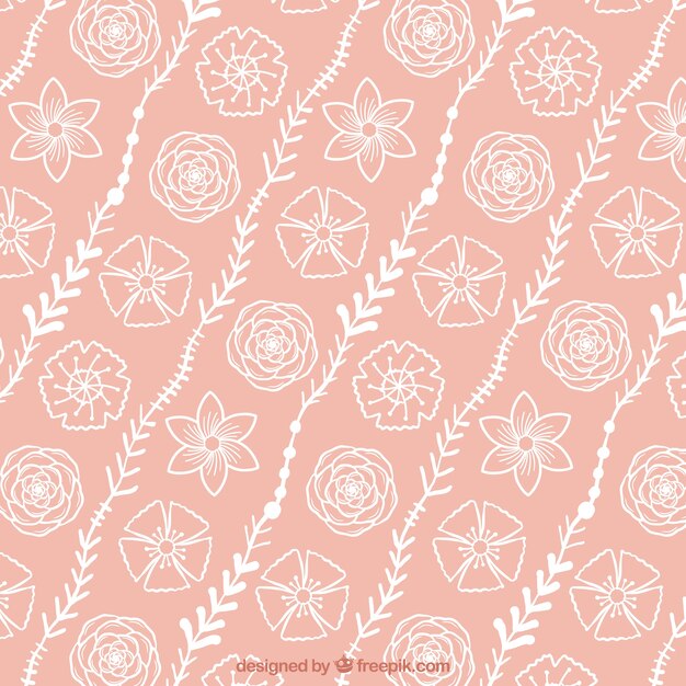 Pink and white floral pattern
