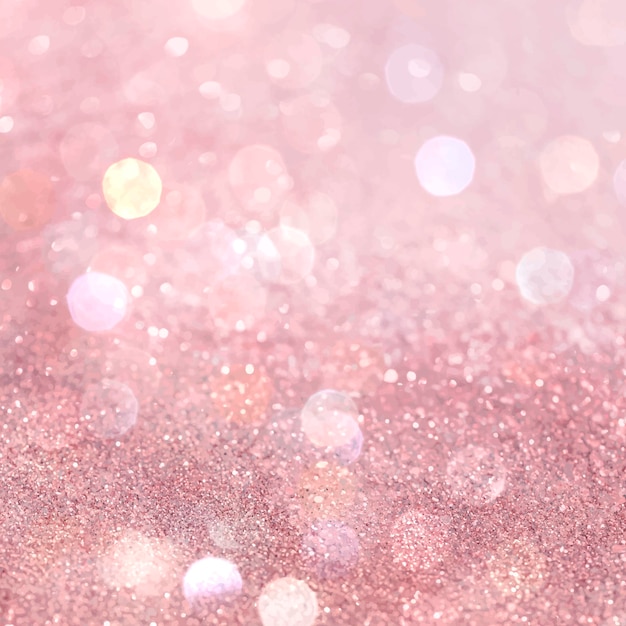 Annunci sociali di bokeh sfumato rosa glitter bianco