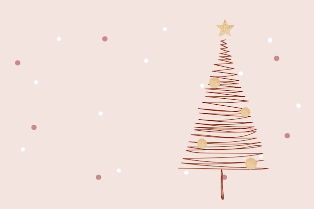 Free vector pink winter background, christmas aesthetic design vector