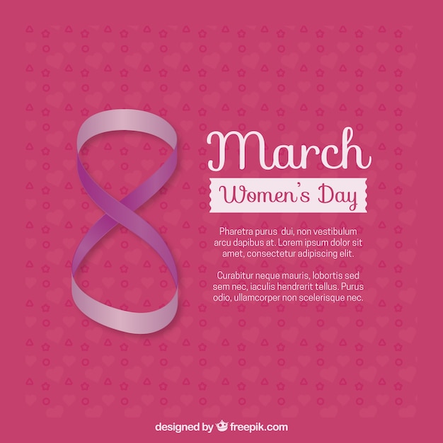 Free vector pink woman day background