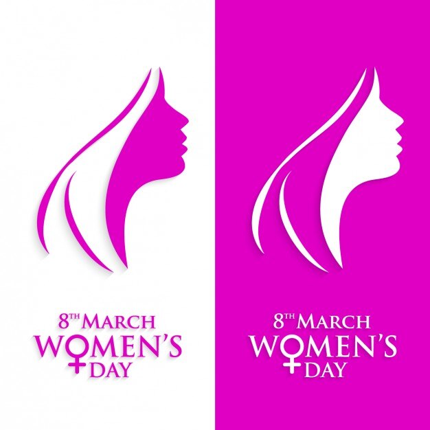 Pink women's day banners pack
