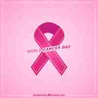 Free vector pink world cancer day background