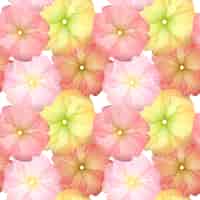 Free vector pink and yellow flower seamless pattern