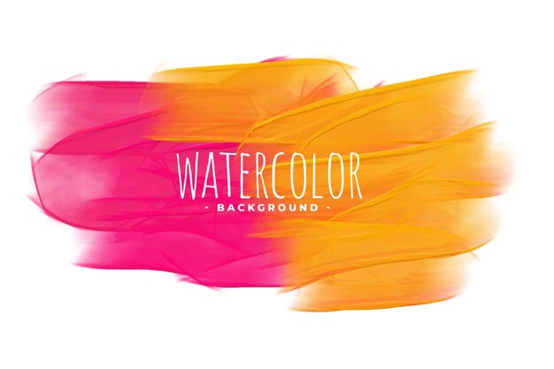 Pink and yellow watercolor texture background