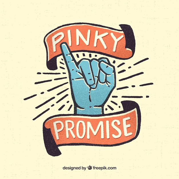 Vettore gratuito promessa pinky stile disegnato a mano