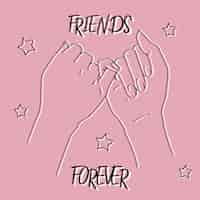 Free vector pinky promise picture for friendship day