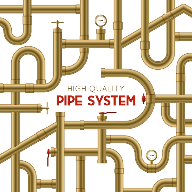 Free vector pipe system background