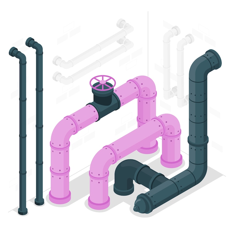 Free Vector pipeline concept illustration