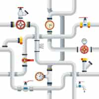 Free vector pipes concept illustration