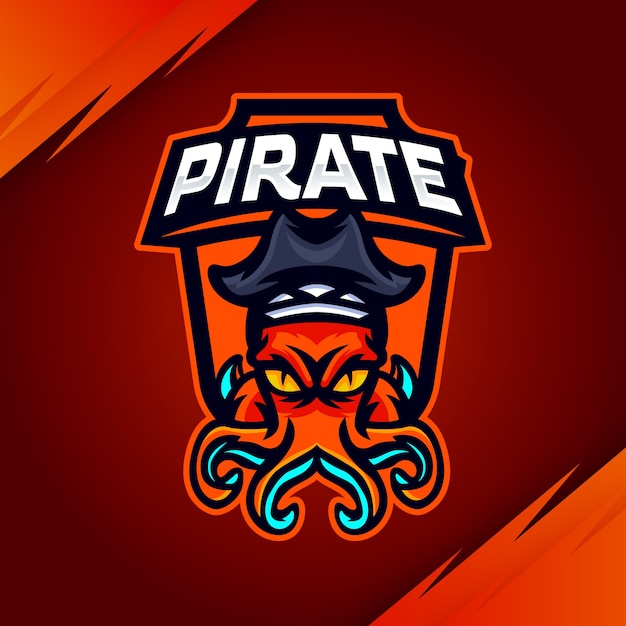 Disegno del modello di logo pirata