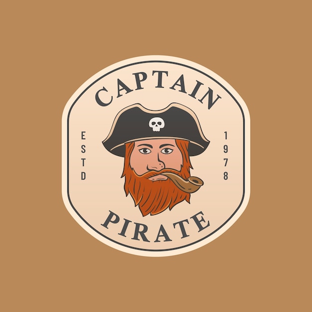 Free vector pirate logo template design