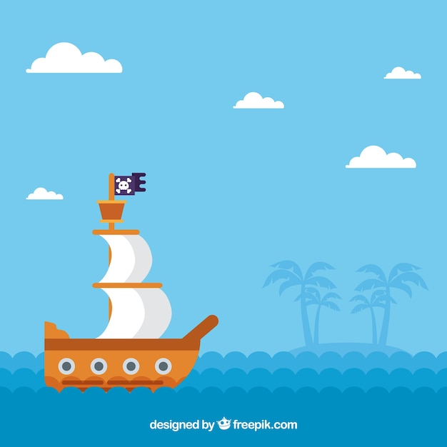 Pirate ship background