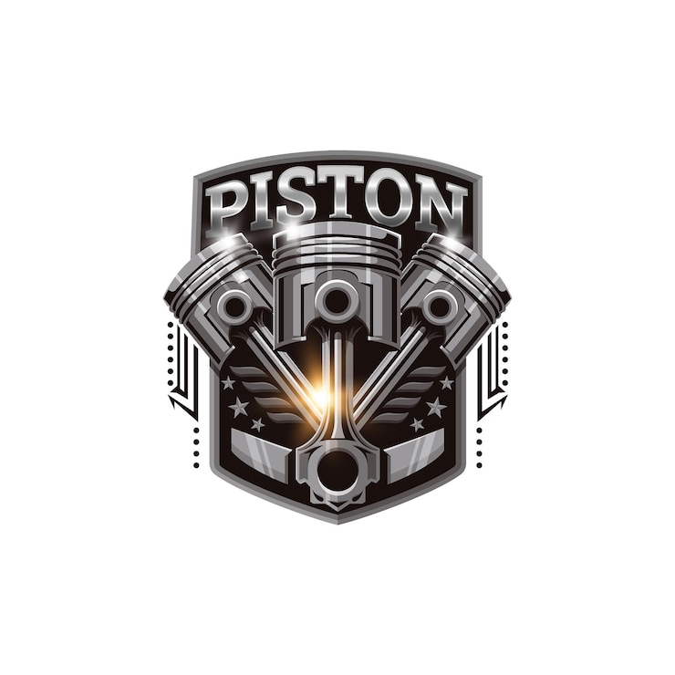 Free Vector piston logo design vector illustration