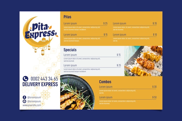 Pita express restaurant so good menu