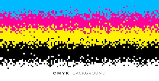 Пиксельный фон в цветах cmyk