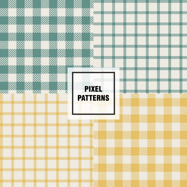 Free vector pixel patterns collection